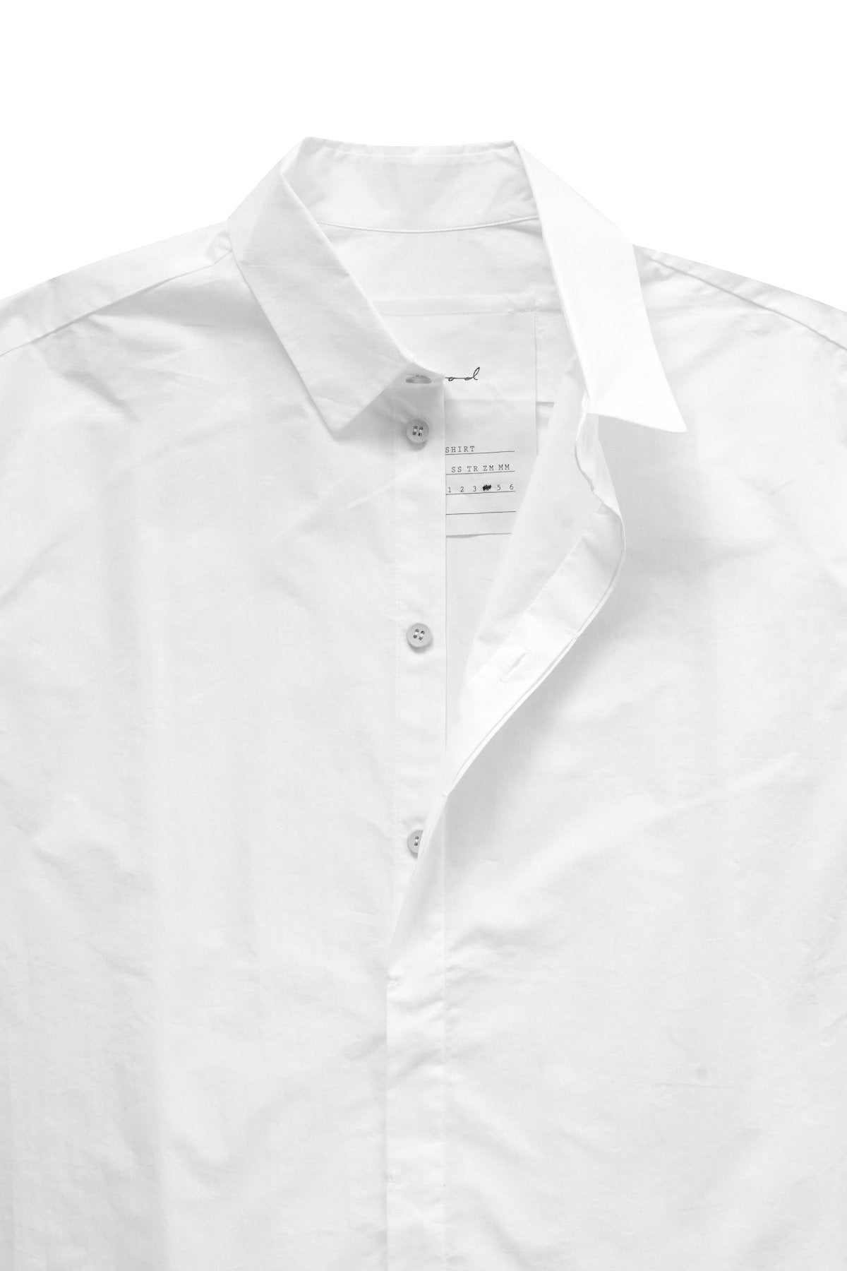 toogood - THE MILKMAN SHIRT- COTTON PERCALE CHALK