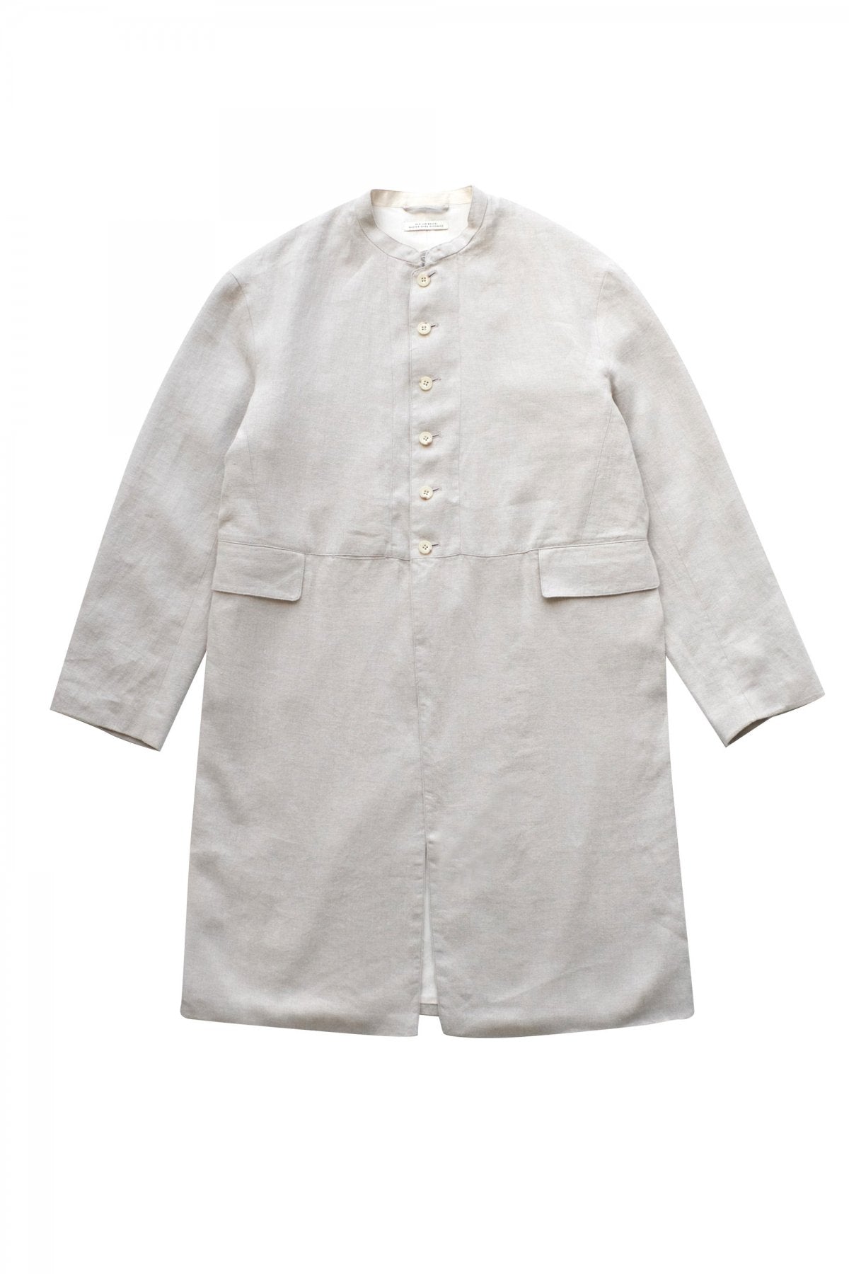 OLD JOE - STAND COLLAR FROCK COAT - FLAX
