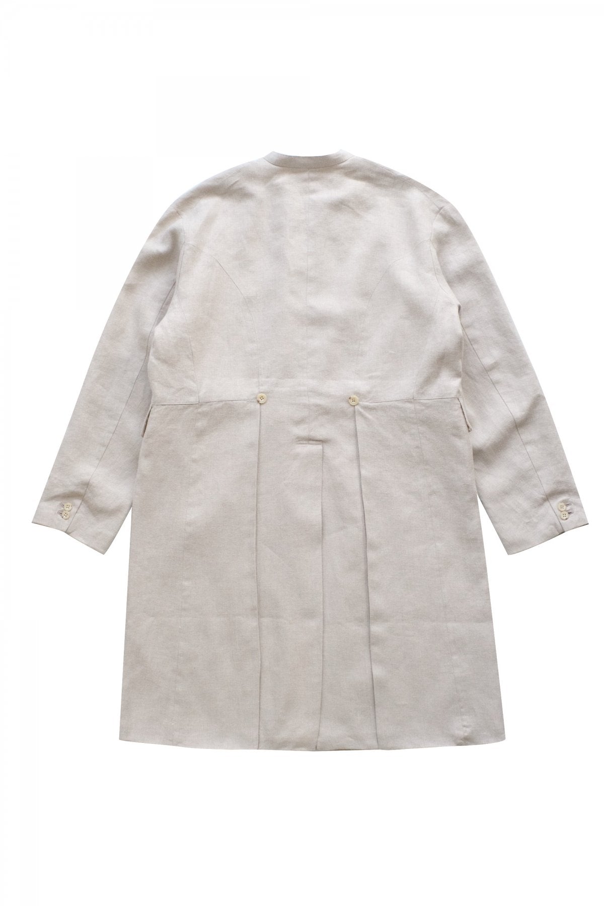 OLD JOE - STAND COLLAR FROCK COAT - FLAX