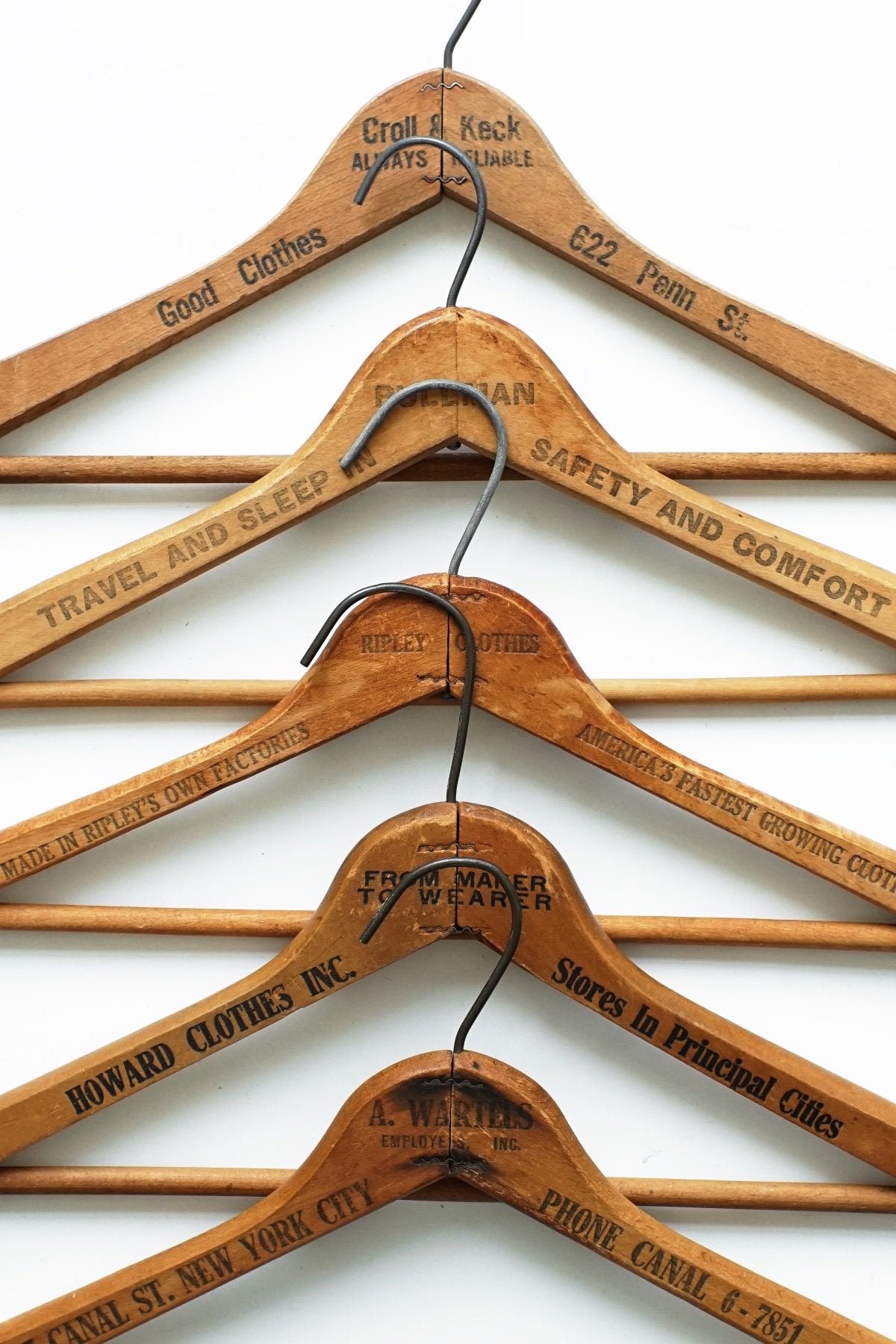 1950s~1970s VINTAGE WOODEN HANGER - 004
