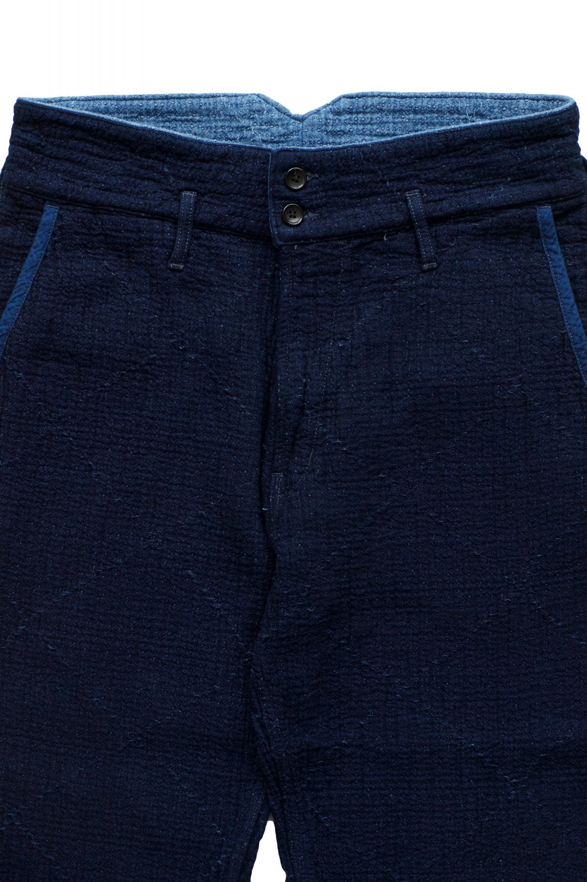 Porter Classic - SASHIKO GREASE PANTS - BLUE