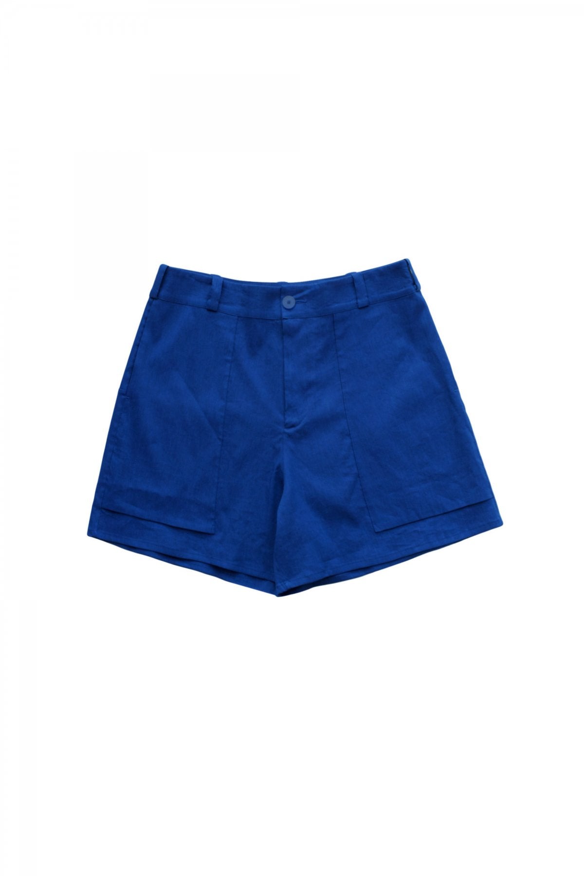toogood - THE MACHINIST SHORT - STRETCH LINRN - COBALT