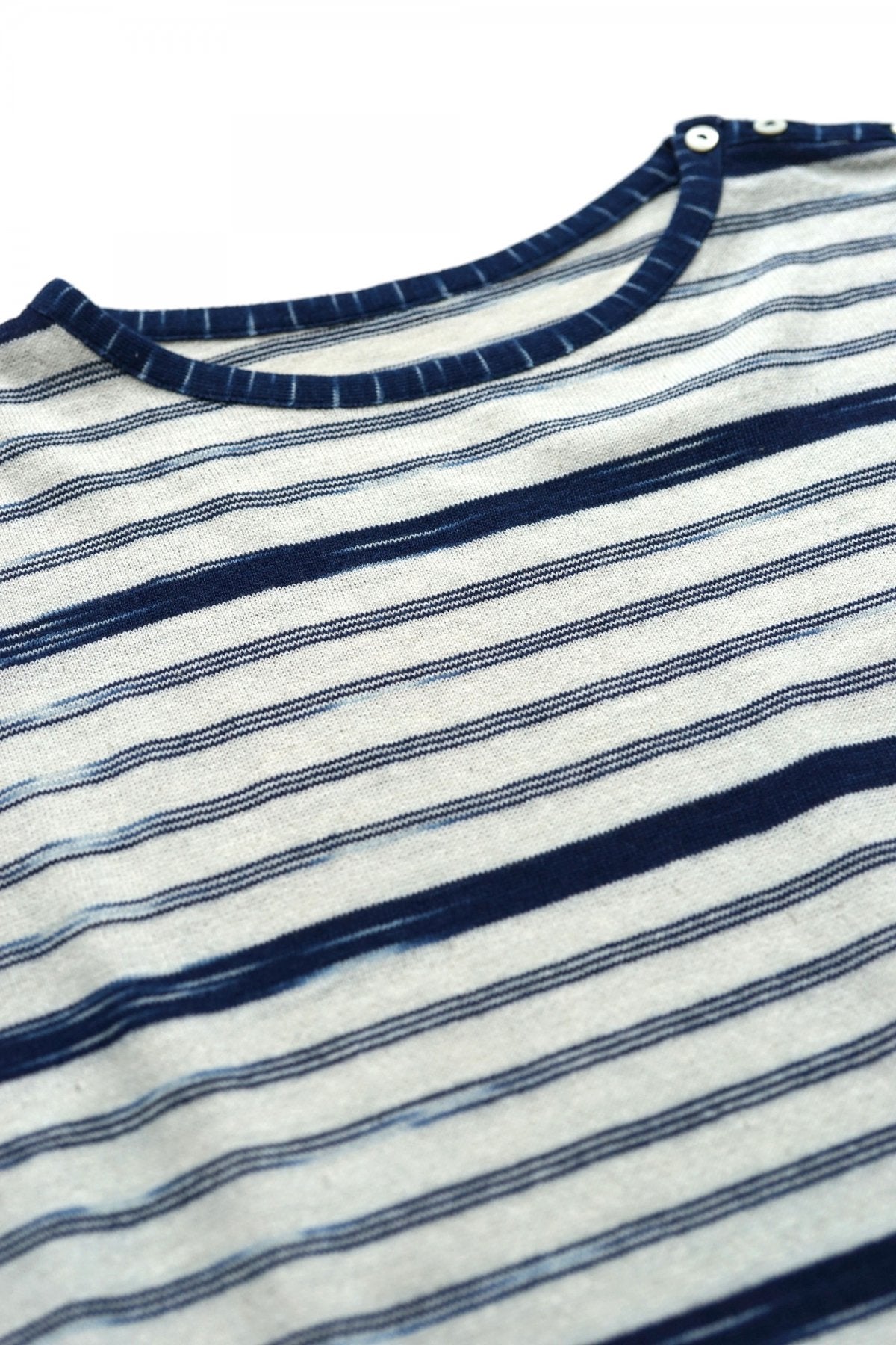 Porter Classic - KASURI KNIT SHORT SLEEVE SHIRT - WHITE