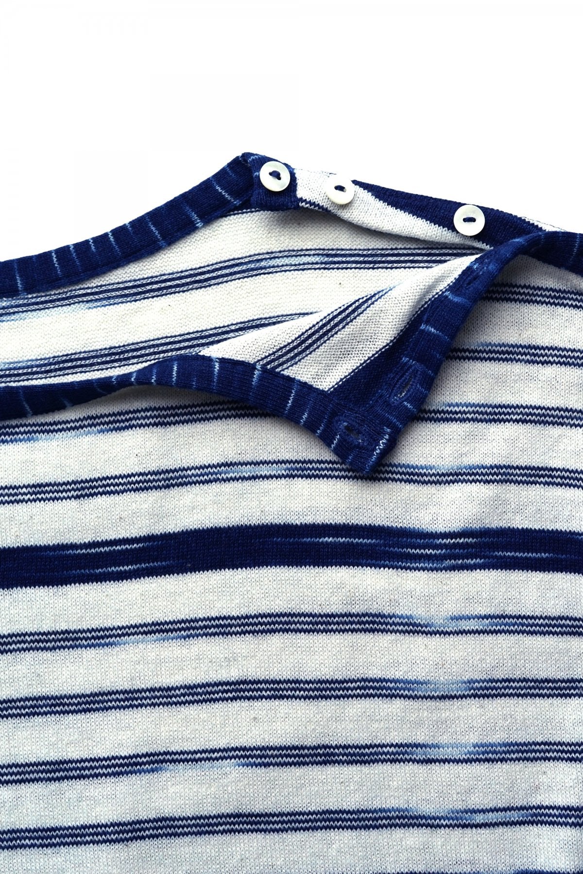 Porter Classic - KASURI KNIT SHORT SLEEVE SHIRT - WHITE