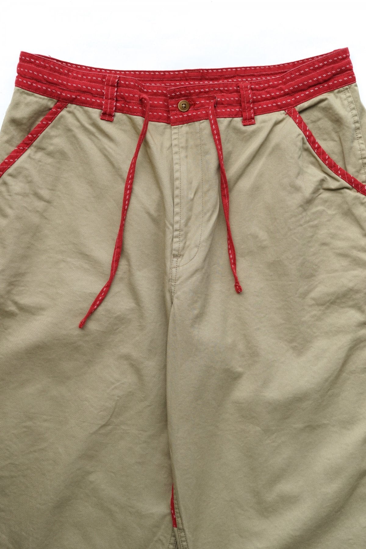 Porter Classic - CHINO WIDE PANTS - KHAKI