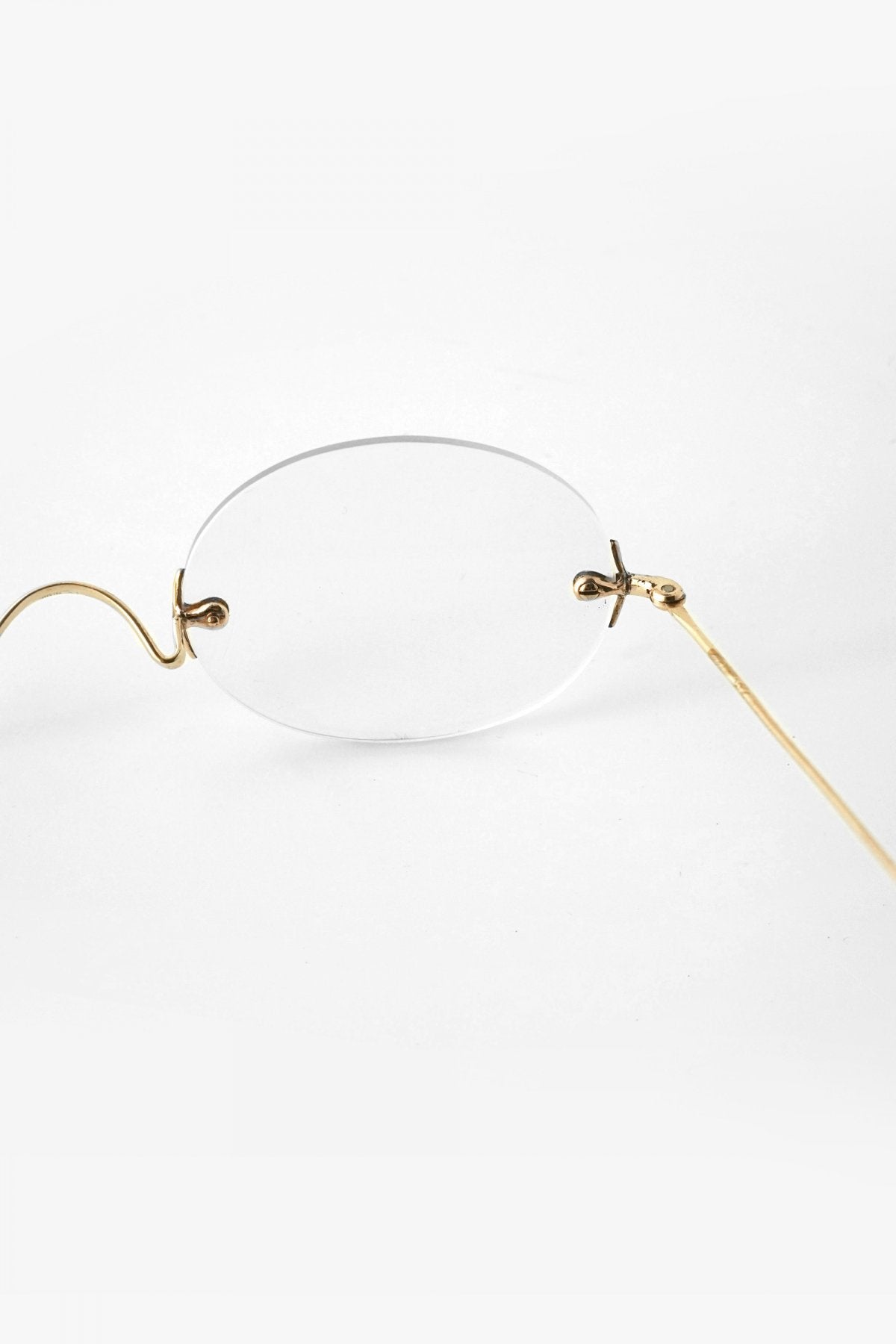 1920s USA 2POINT ANTIQUE ROUND EYEGLASS - OPT-513