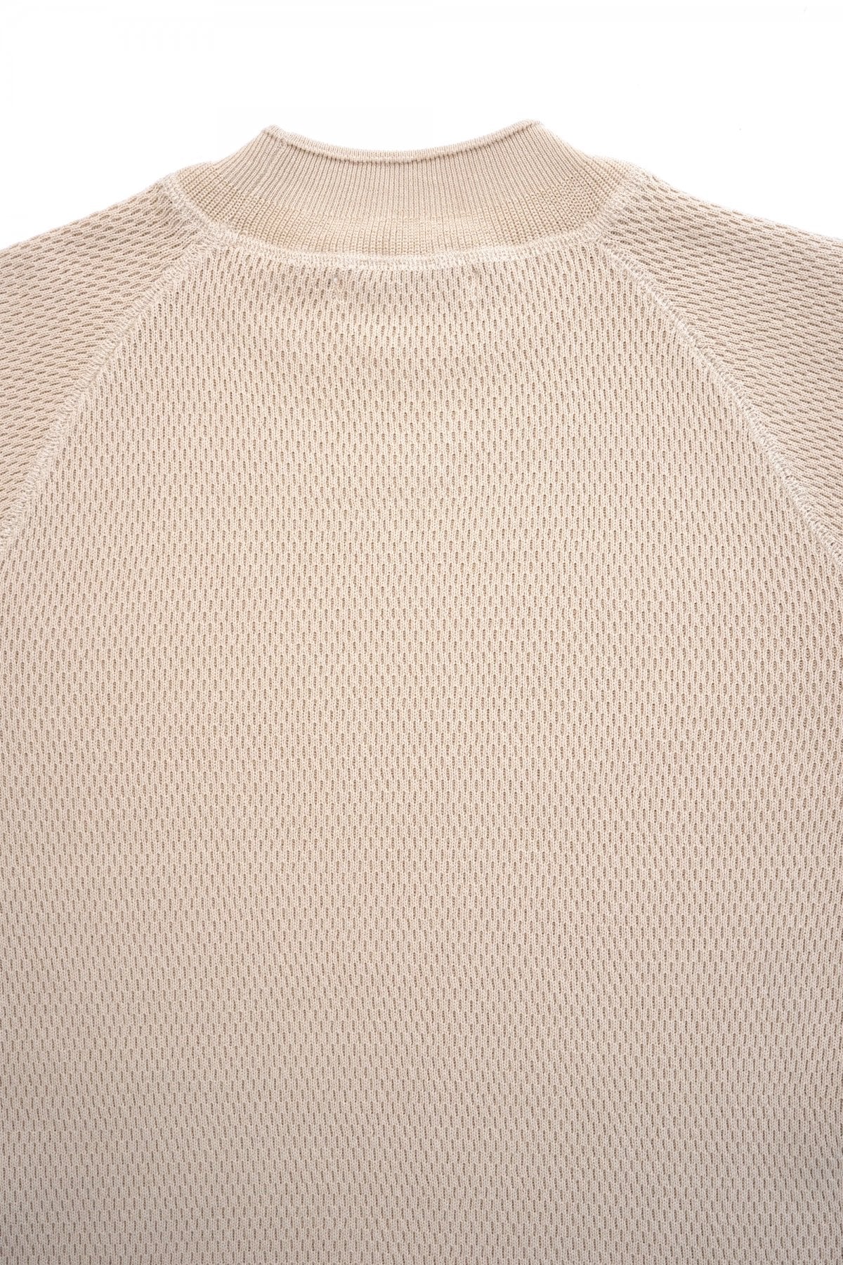 OLD JOE - HARD TWIST HONEYCOMB WUFFLE MOCK-NECK - BISQUE