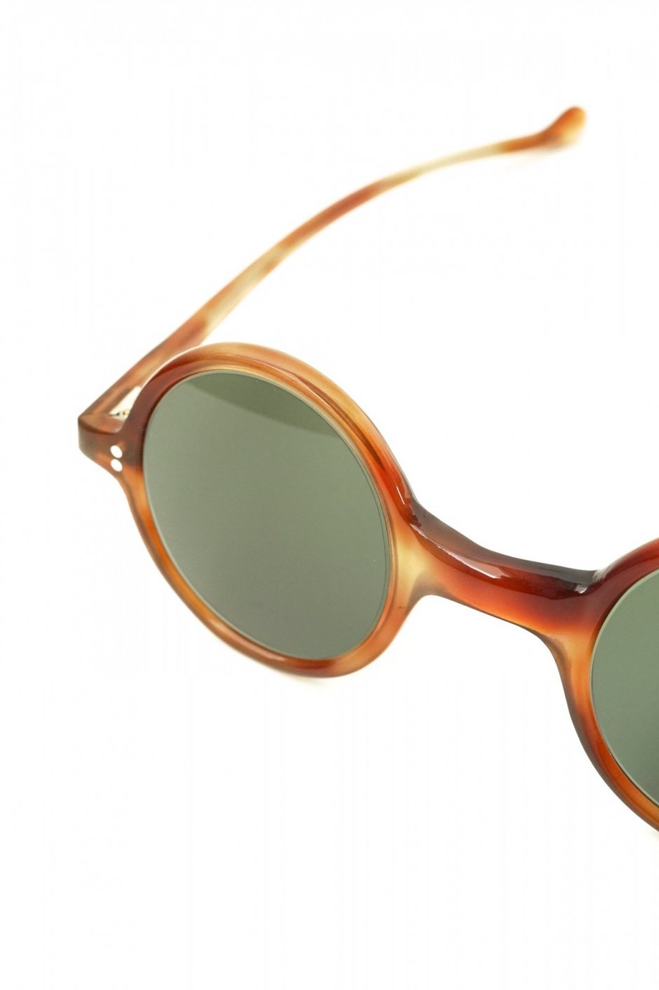 1940s FRENCH VINTAGE ROUND SUNGLASS - HONEY AMBER - OPT-543
