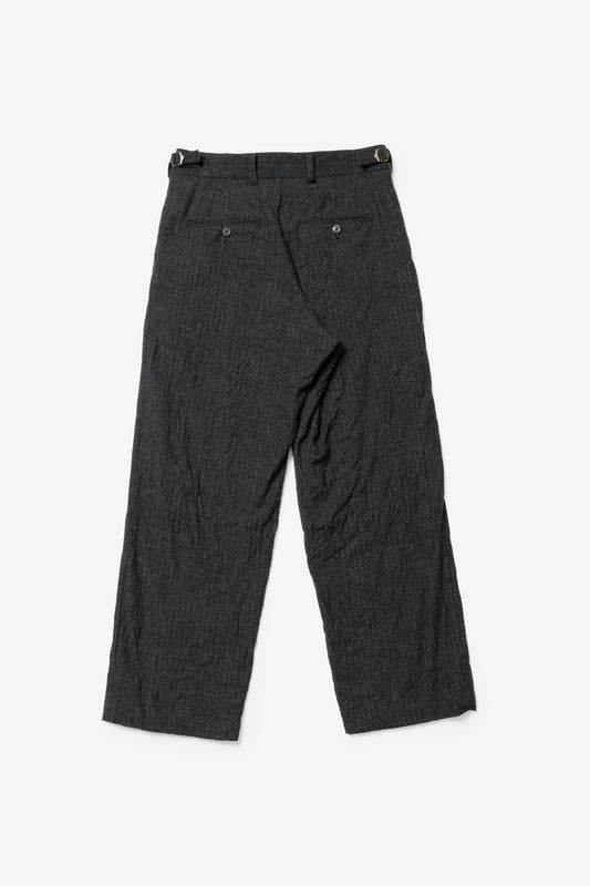 calmlence - PANTS036 - NO PLEATED WIDE PANTS - GRYST