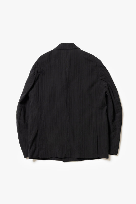 calmlence - JACKET048 DOUBLE BREASTED SACK COAT - BLKST