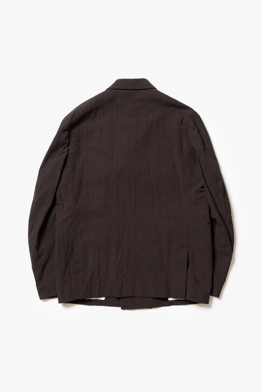 calmlence - JACKET048 DOUBLE BREASTED SACK COAT - BRNST