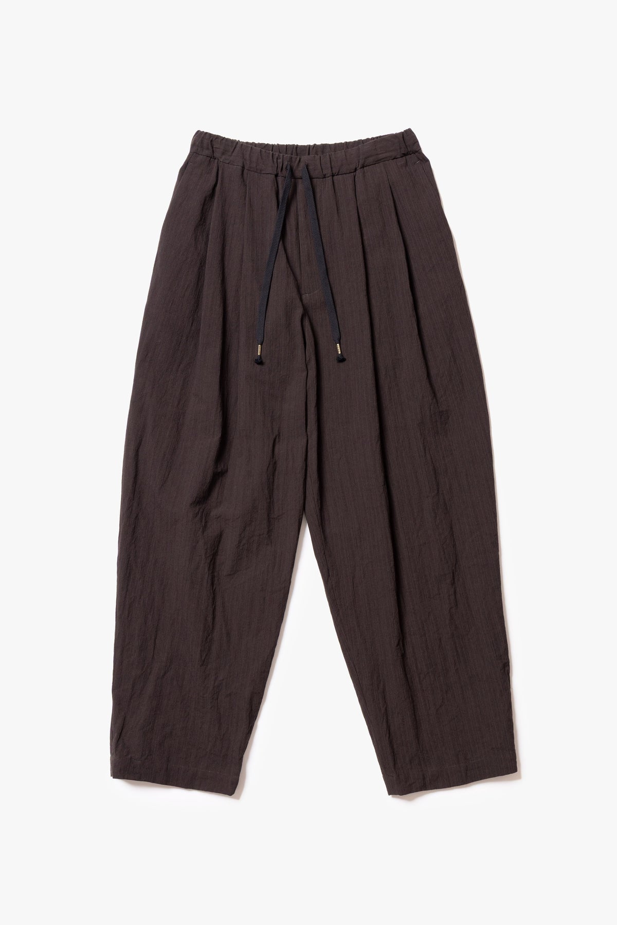 calmlence - PANTS052 DOUBLE PLEATED EASY TAPERED - BRNST