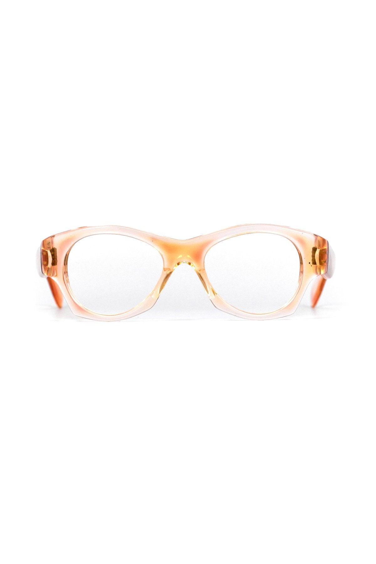 1960s FRAME ITALY VINTAGE EYEGLASS TRANSPET YELLOW - OPT-915