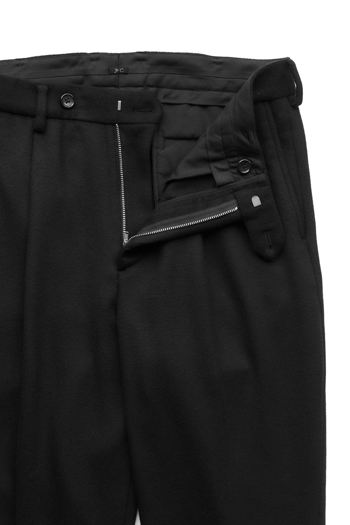 Porter Classic - CASHMERE TAILORED PANTS (BABY CASH) - BLACK