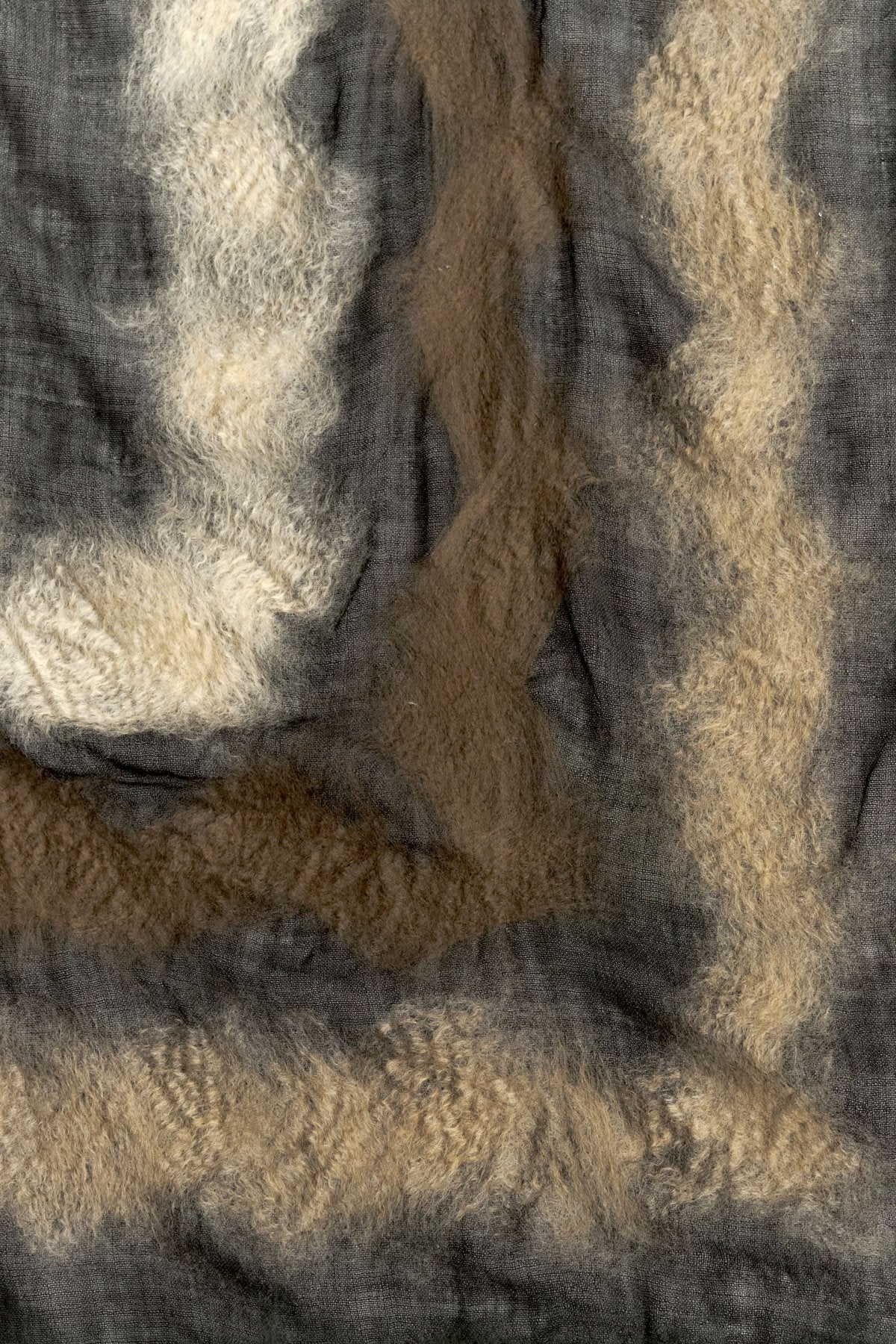 SILVANA MANETTI - CASHMERE MERINO WOOL STOLE - VINCI GREEN/BROWN No.46