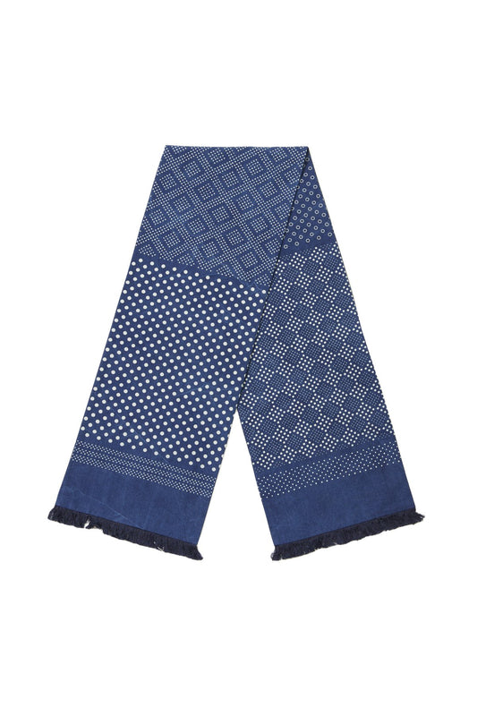 OLD JOE - DISTRESSED CALICO FRINGE STALL - FADE INDIGO