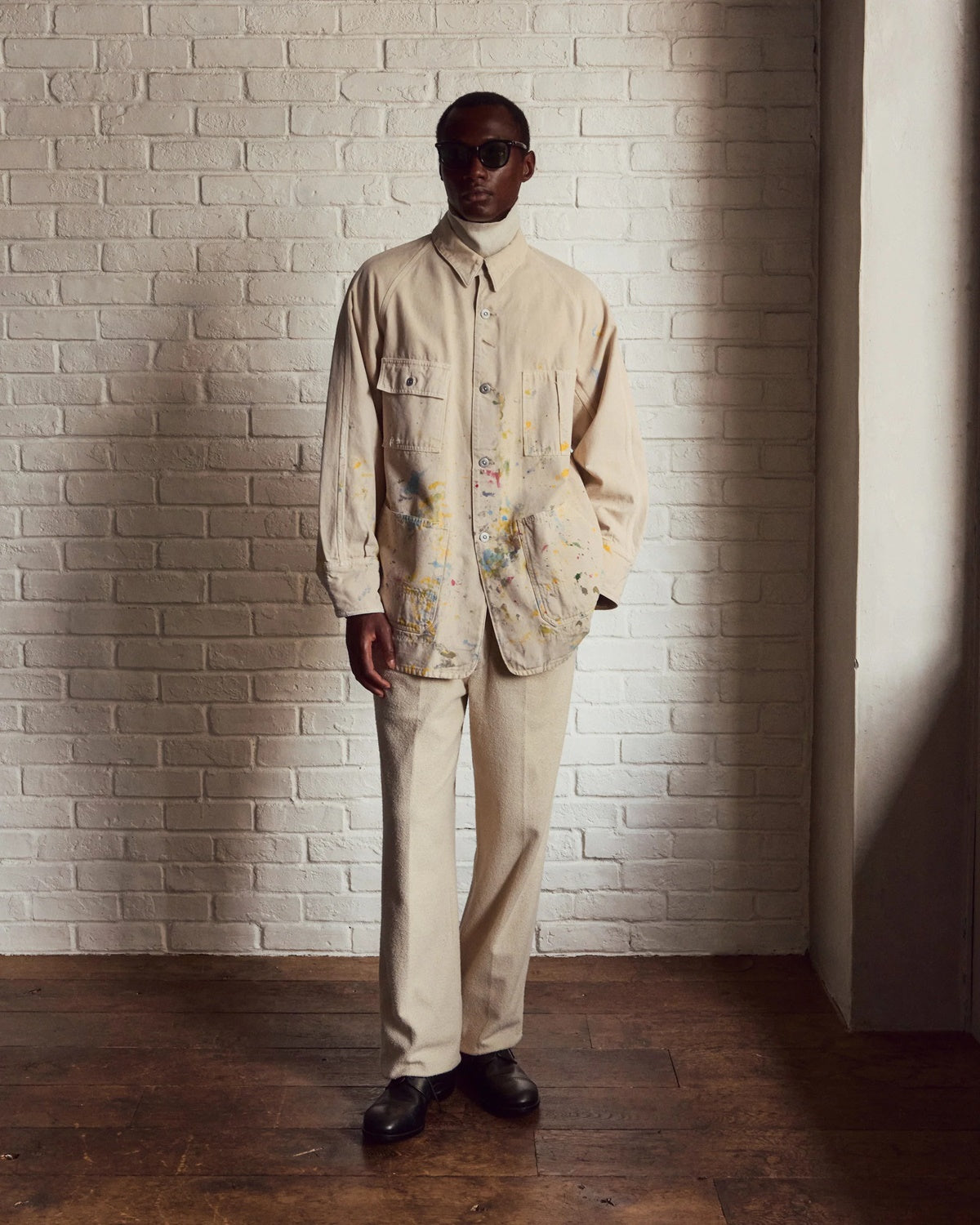 ○OLD JOE - HAMPTON CHORE JACKET (PATINA & PAINT) - NATURAL
