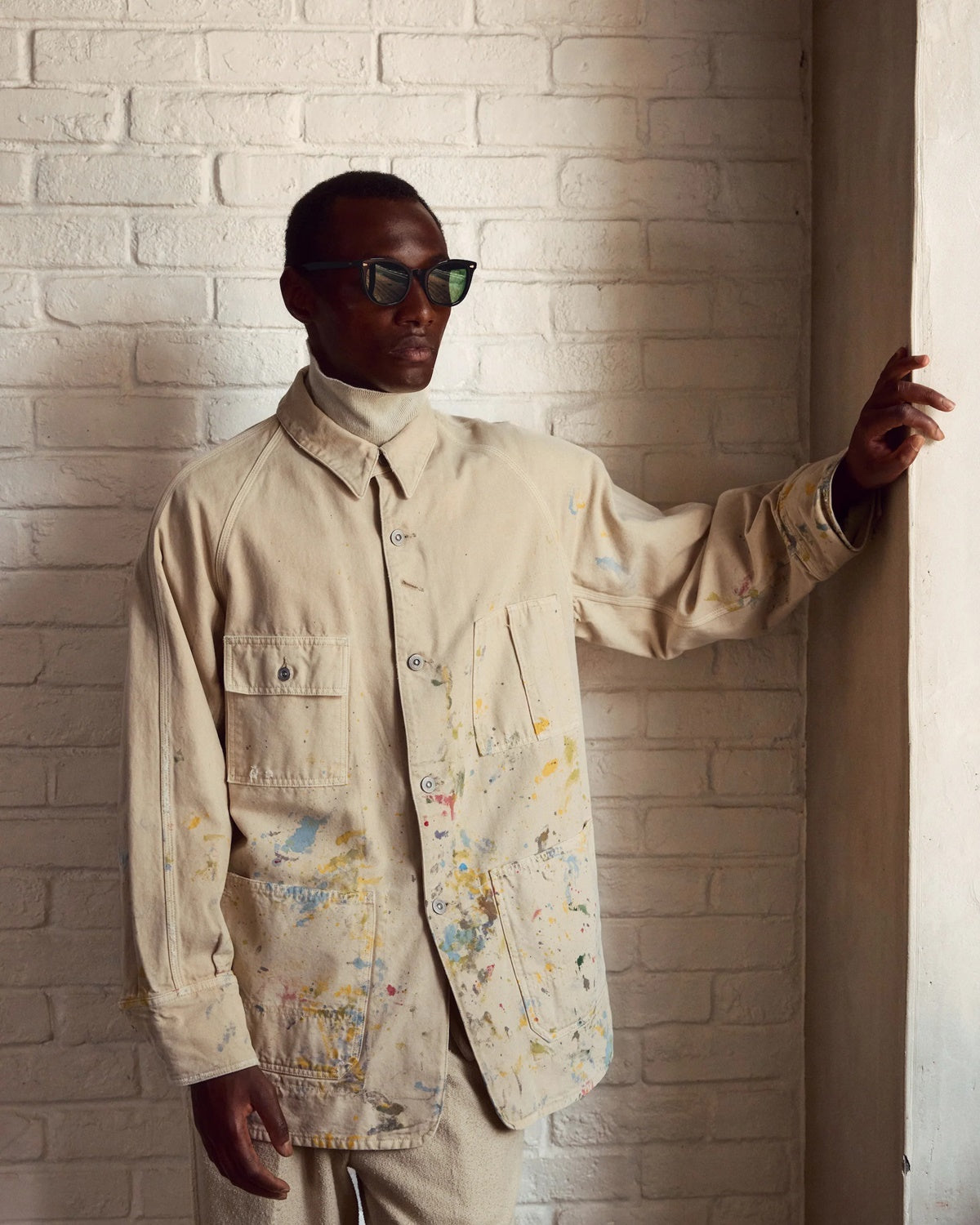 ○OLD JOE - HAMPTON CHORE JACKET (PATINA & PAINT) - NATURAL