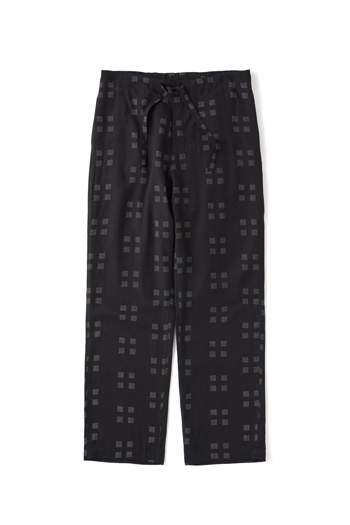 ○OLD JOE - ORIGINAL PRINTED EASY TROUSER (Square Dot) - ONYX