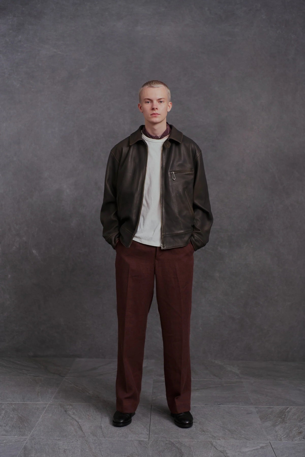 ○OLD JOE - PATINA DEERSKIN HERCULES JACKET - PATINA BROWN