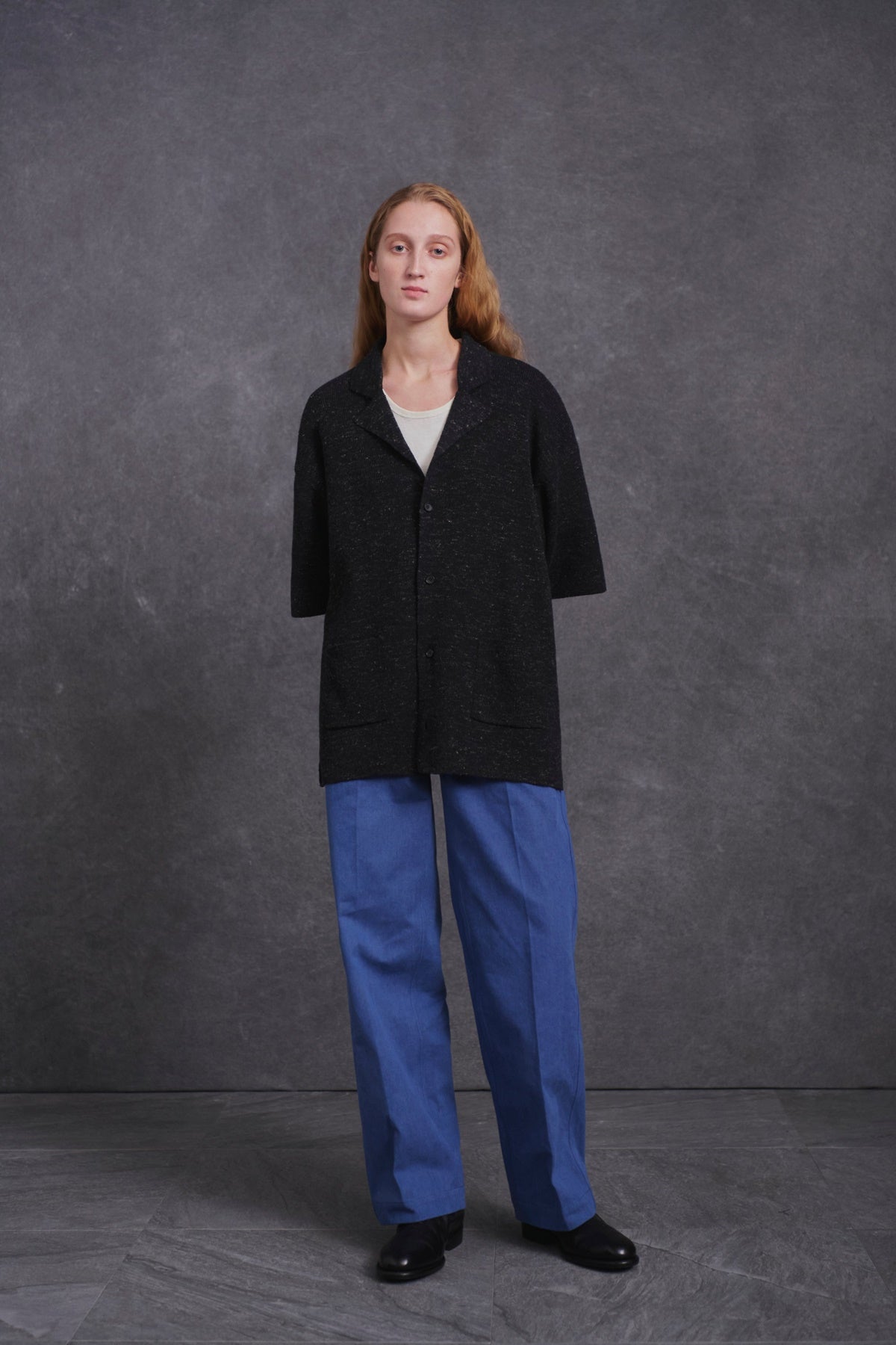 ○OLD JOE - BOUCLE HAVANA SHIRTS - GRAPHITE