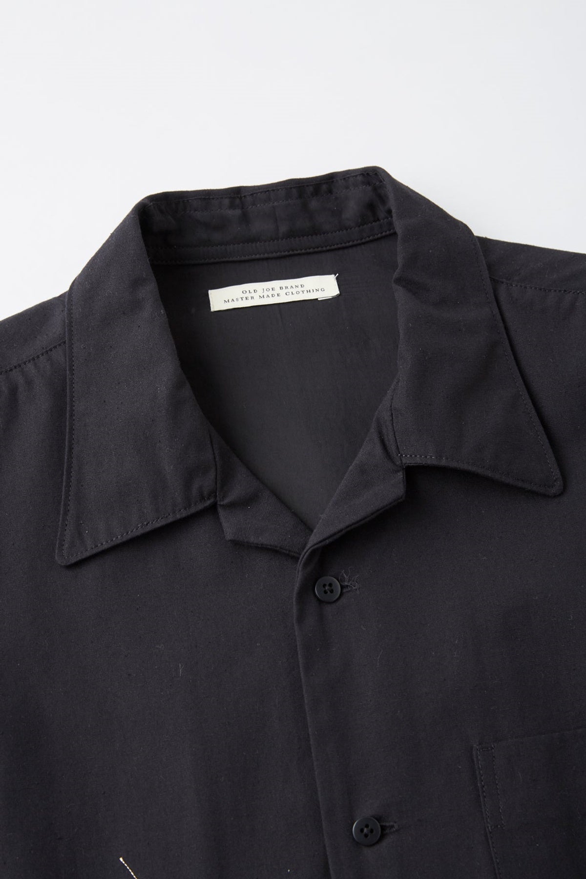 ○OLD JOE - SILK NEP CLOTH SOUVENIR SHIRTS (Short-sleeve) - ONYX