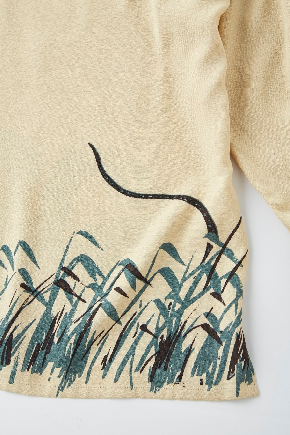 ○OLD JOE - ORIGINAL PRINTED OPEN COLLAR SHIRTS "Hebi" Long-sleeve