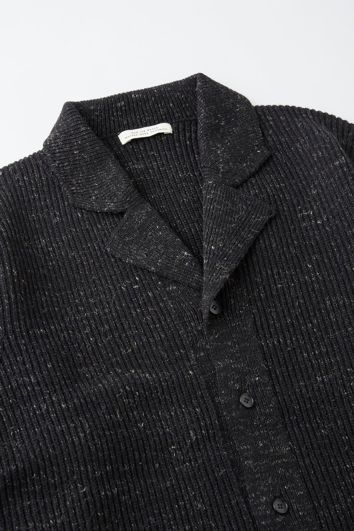 ○OLD JOE - BLENDED KEMPI WOOL RAPEL CARDY - ONYX