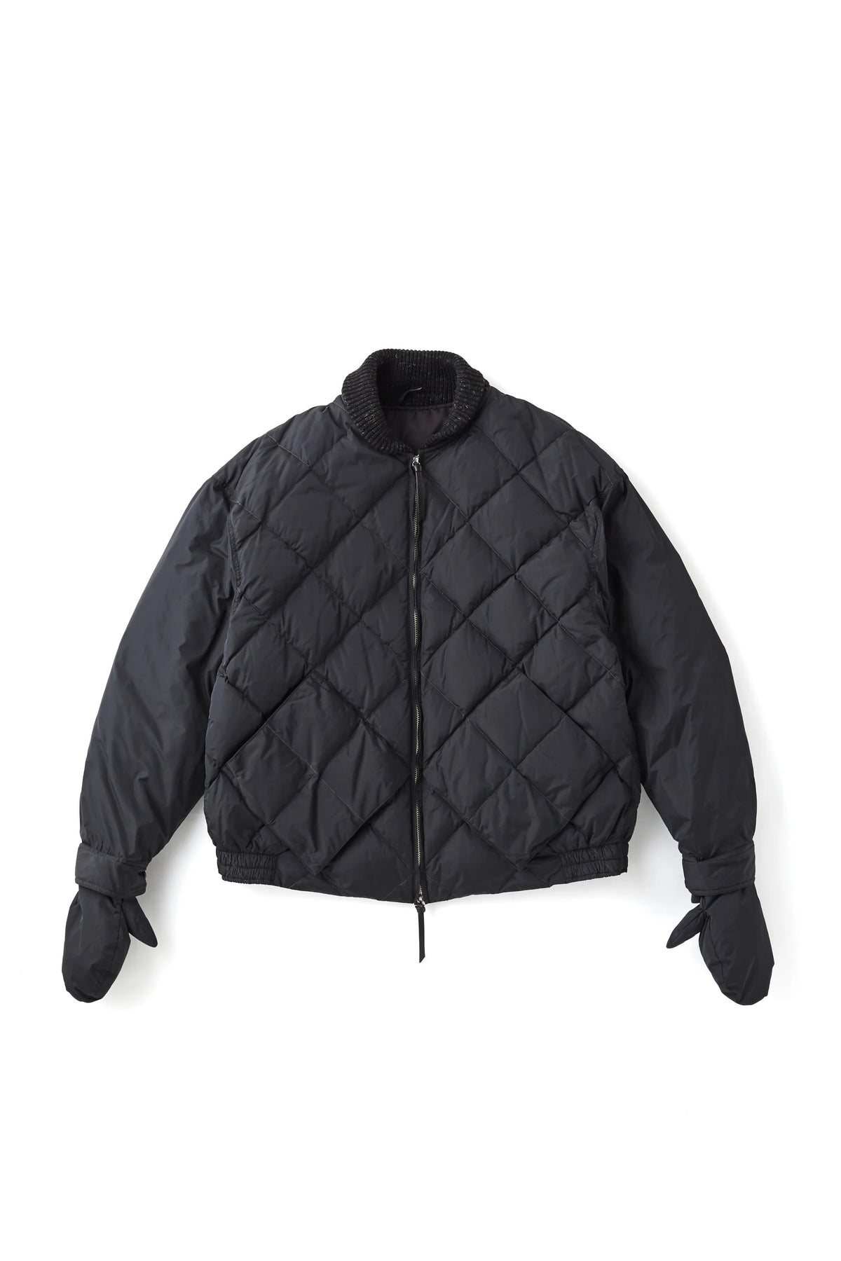 ○OLD JOE - HIGH COUNT SILK MITTEN PUFF JACKET - BLACK