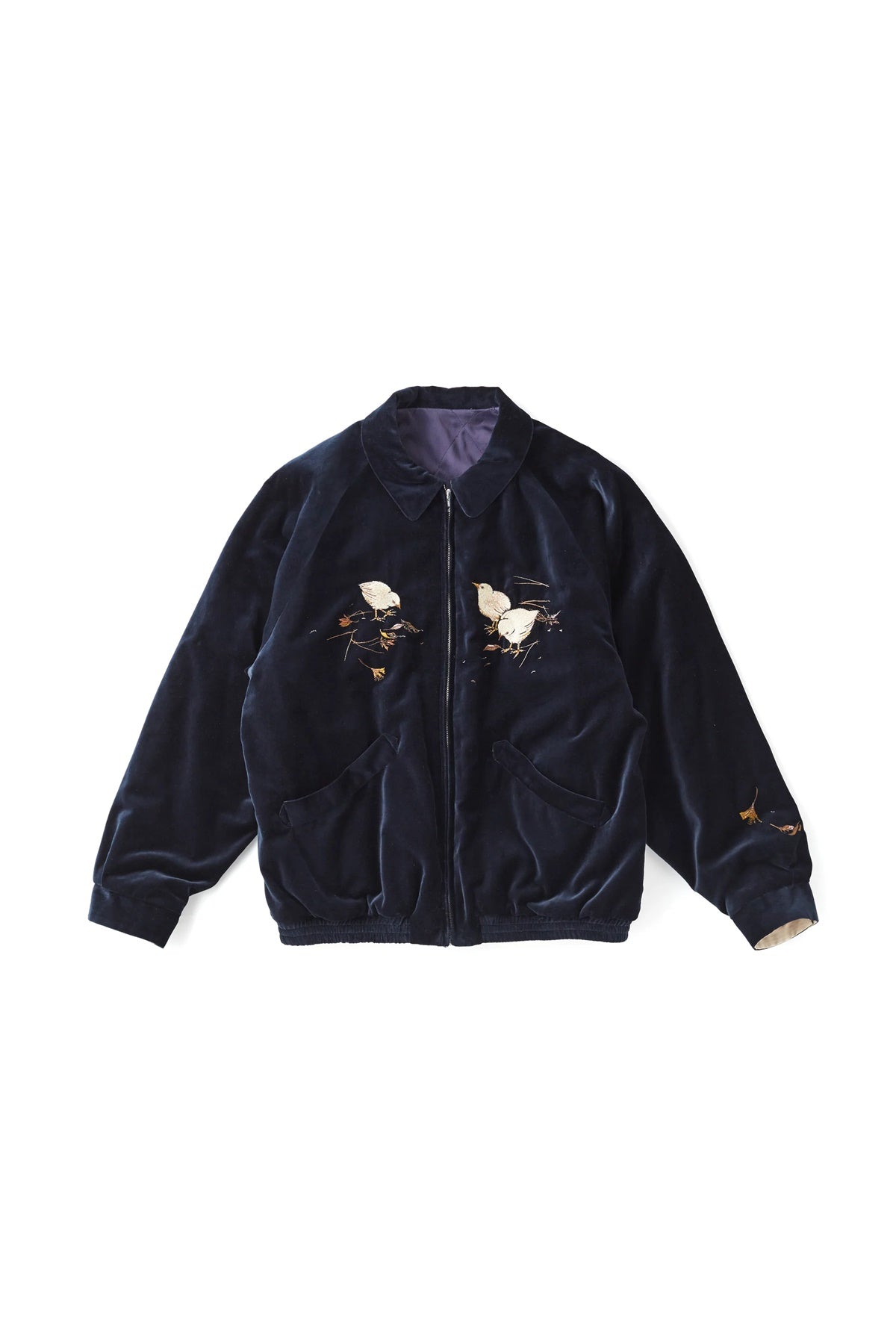 ○OLD JOE - STUNNING VELVET SOUVENIR JACKET(Niwatori to Hiyoko) - NOCTURNE