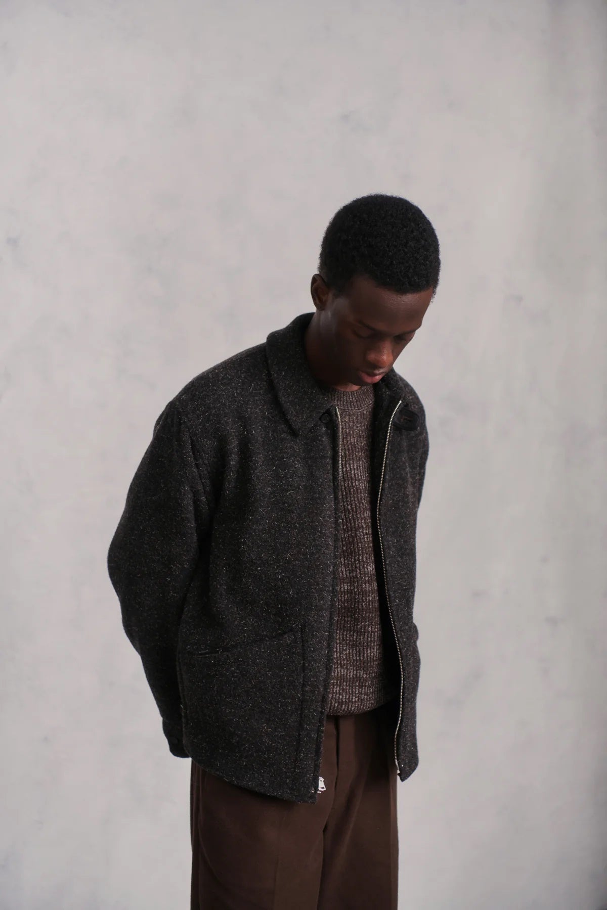 ○OLD JOE - ZIP FRONT MONARCH JACKET - WHISKY