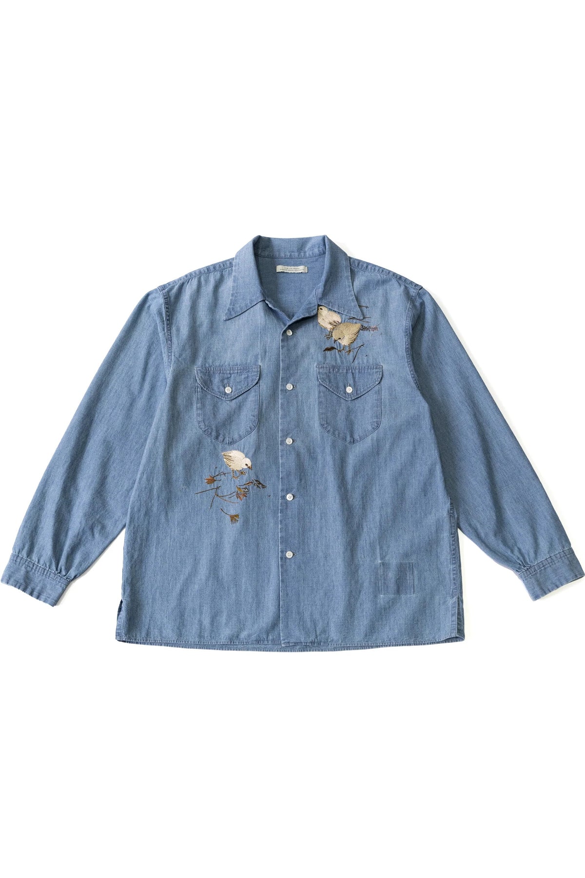 ○OLD JOE - SWALLOW COLLAR SPORTS SHIRTS Long-sleeve (Hiyoko) - INDIGO