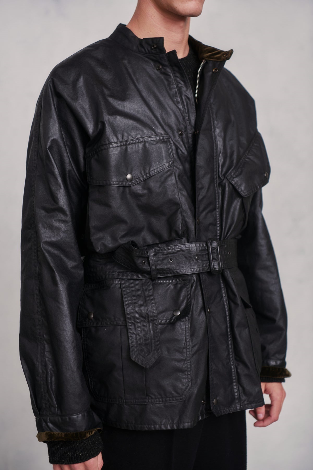 ○OLD JOE - PATINA WAXED - CLOTH HUSKY JACKET - ONYX
