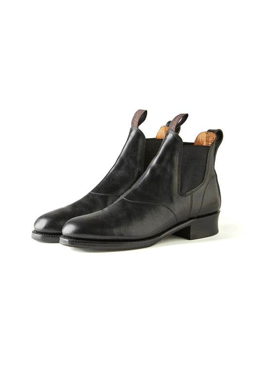 ○OLD JOE - “The Rover” ARTISAN LEATHER SIDE-GORE BOOTS - BLACK HORSE BUTT