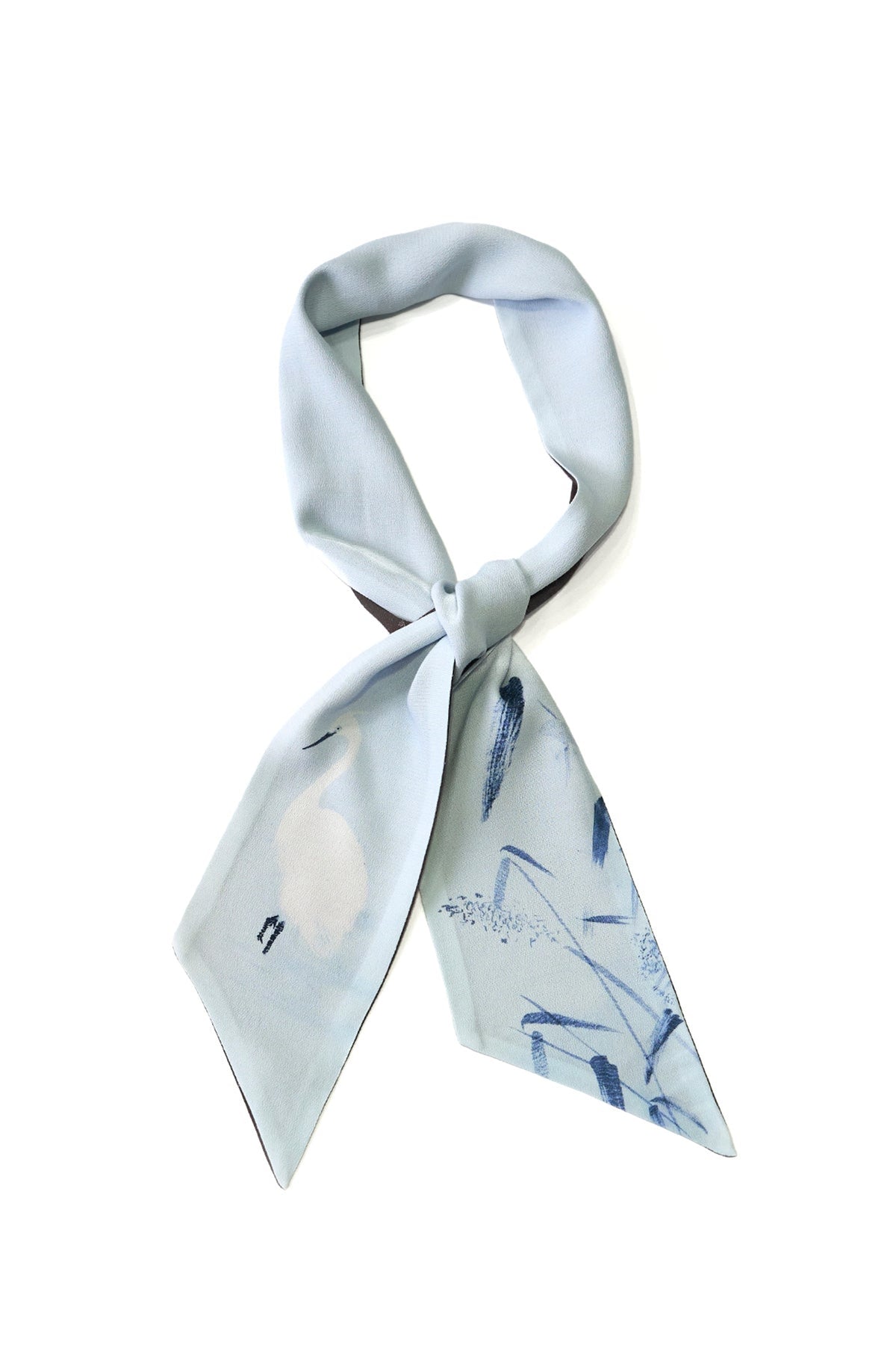 ○OLD JOE - RAYON SCARF TIE - WALNUT x COBALT
