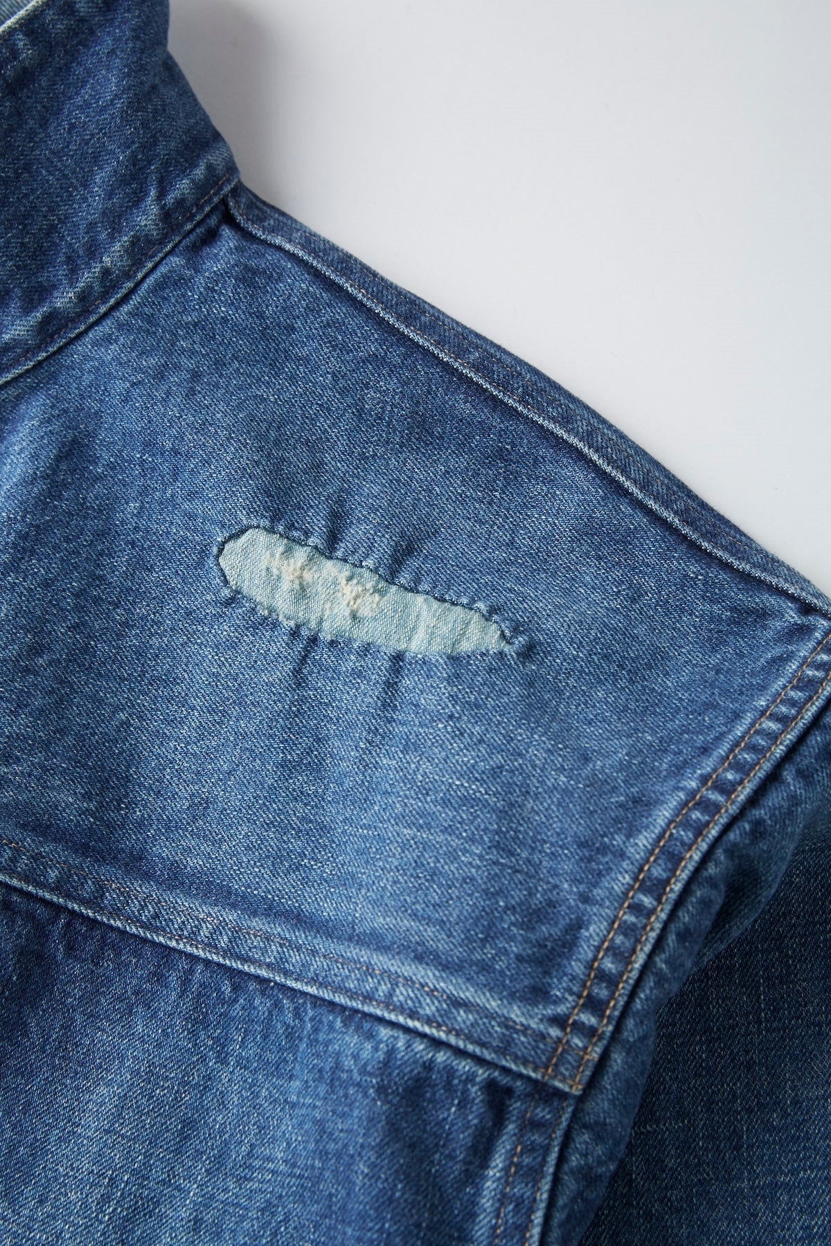 ○OLD JOE - ONE POCKET JEAN JACKET (SCAR FACE & PAINT) - INDIGO