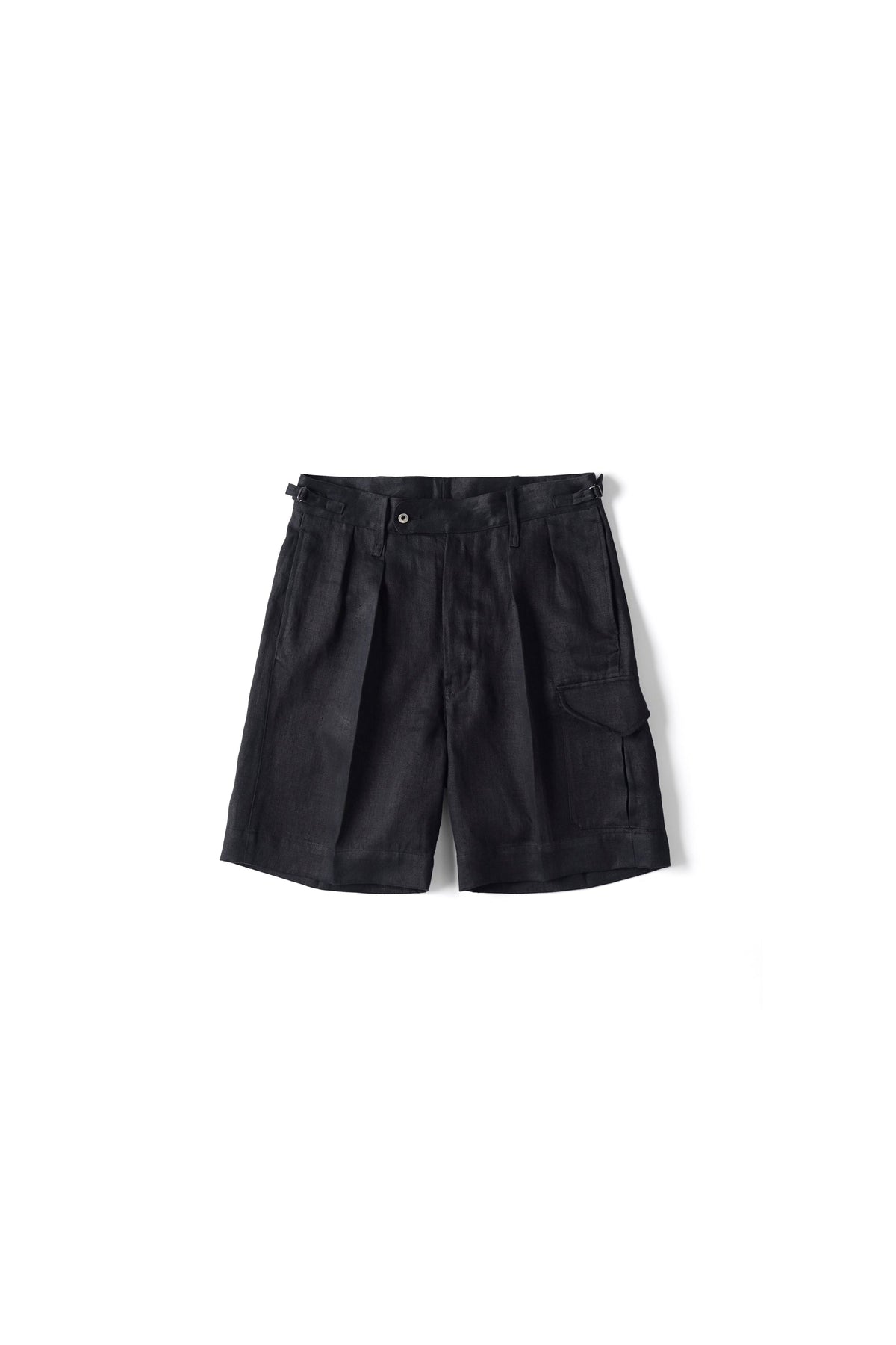 ○OLD JOE - SIDE BUCKLE GRUKHA SHORTS - BLACK