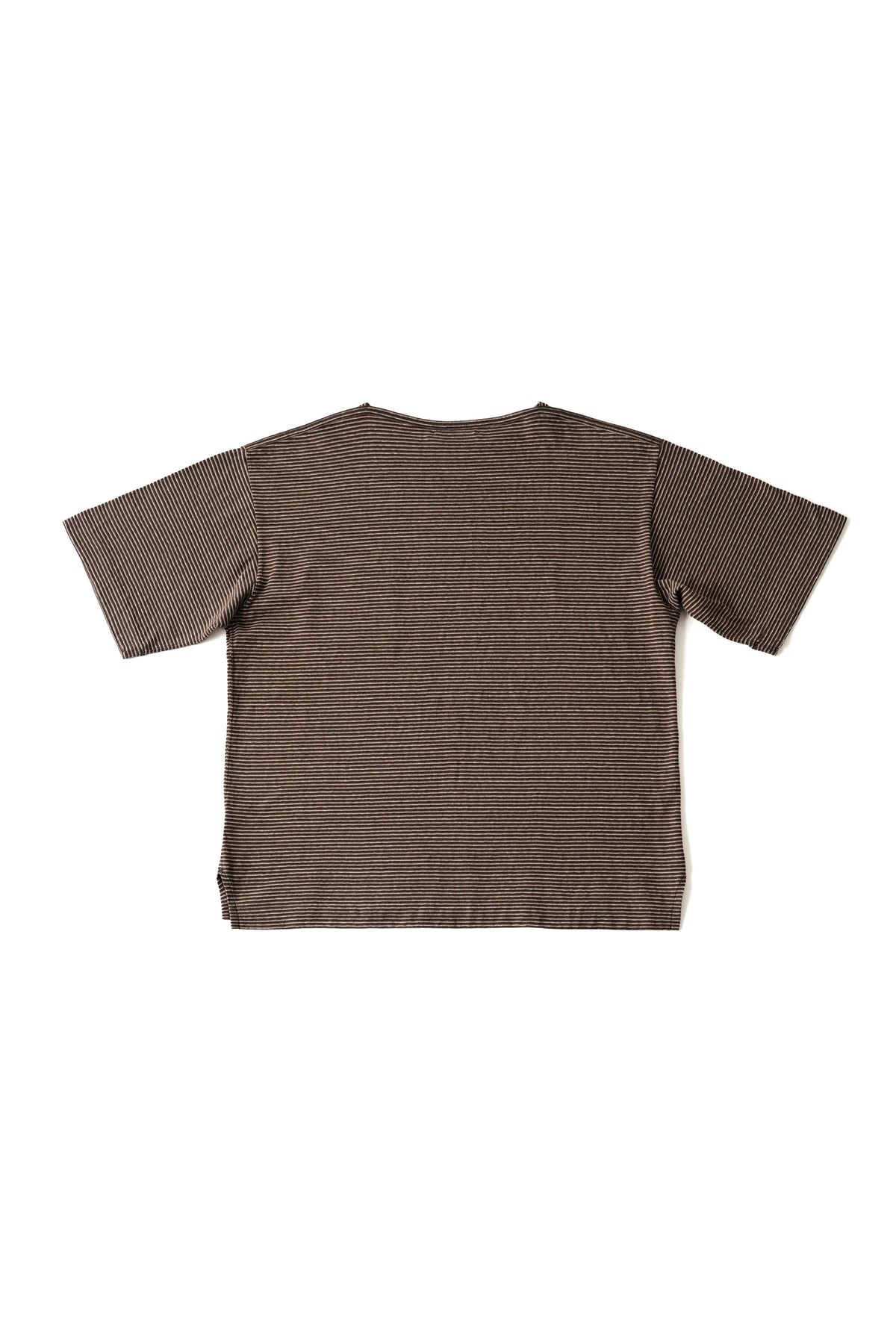 ○OLD JOE - MALTI STRIPED CREW-NECK TEE - COFFEE