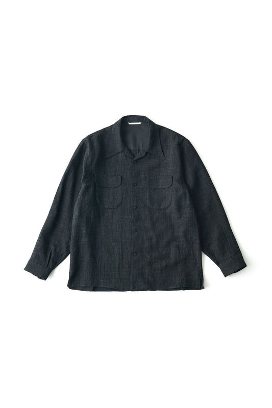 ○OLD JOE - SWALLOW COLLAR NASSOU SHIRTS - ONYX
