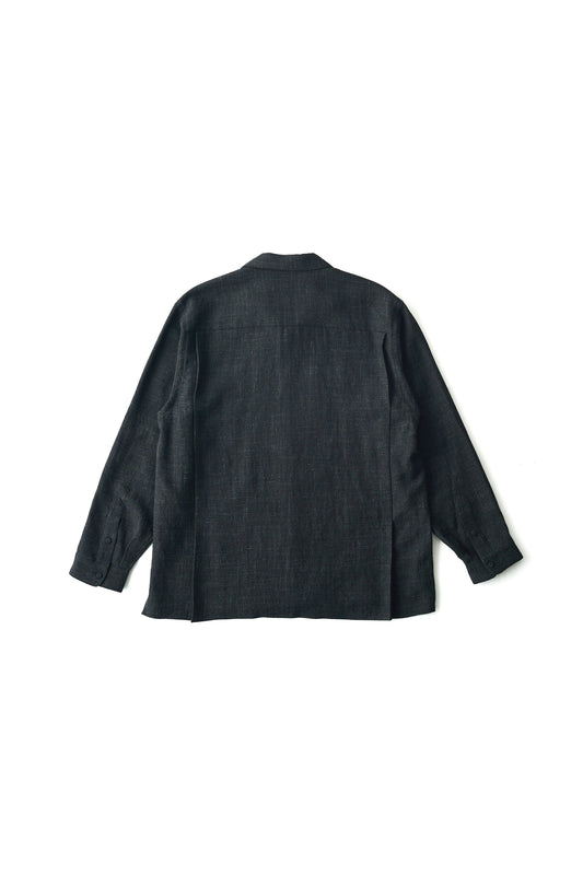 ○OLD JOE - SWALLOW COLLAR NASSOU SHIRTS - ONYX