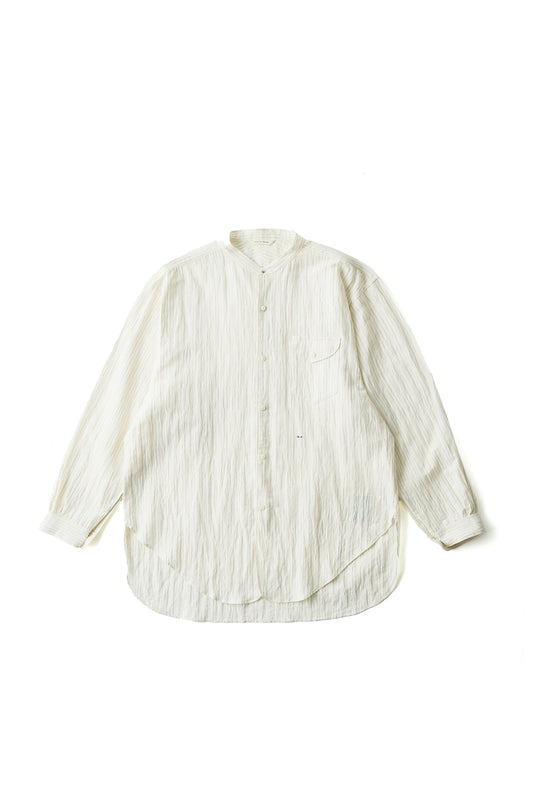 ●OLD JOE - BAND COLLAR LONG TAIL SHIRTS - STRIPE