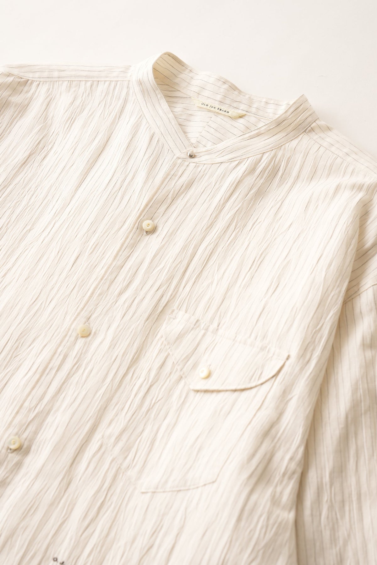●OLD JOE - BAND COLLAR LONG TAIL SHIRTS - STRIPE