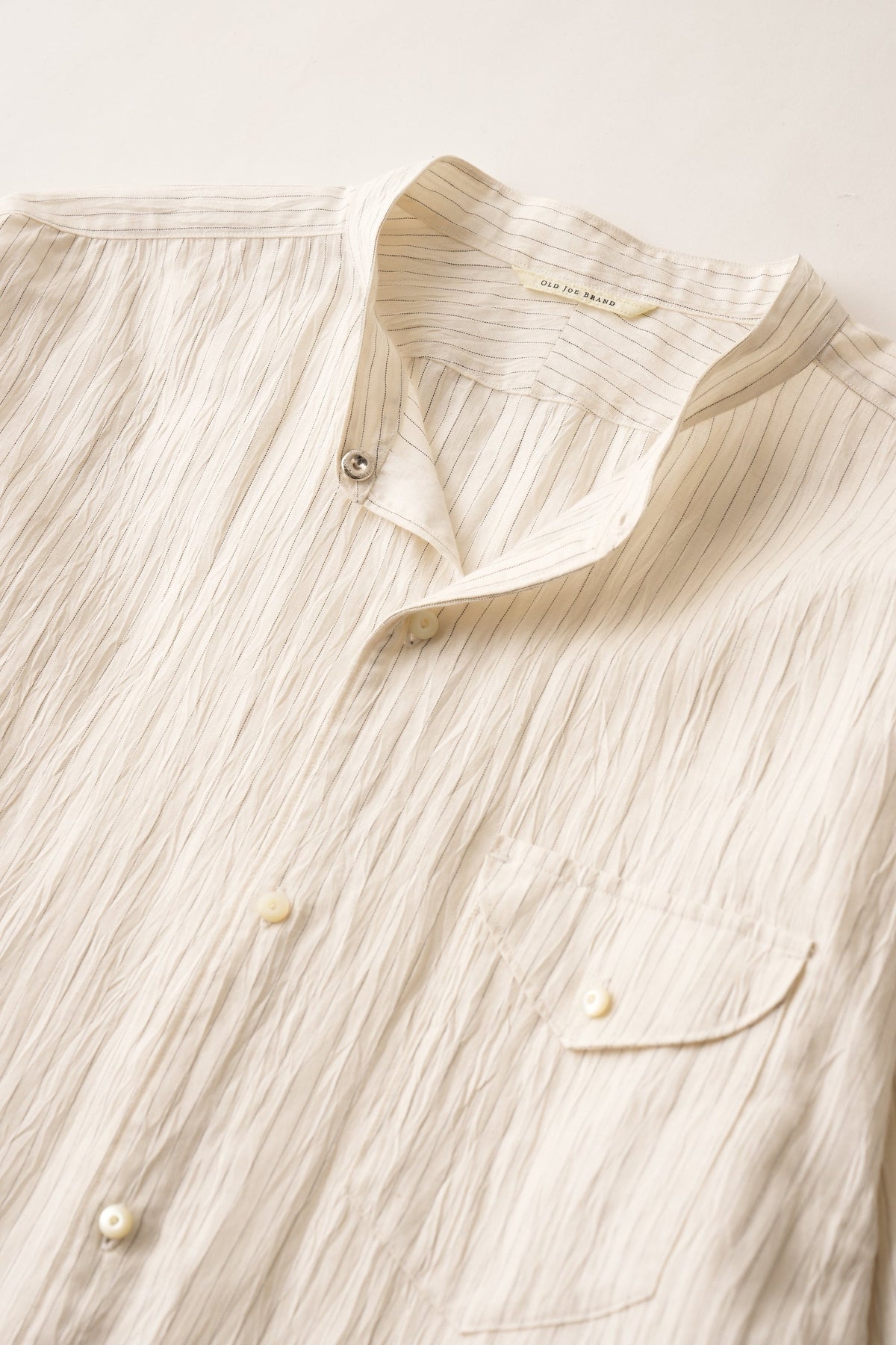 ●OLD JOE - BAND COLLAR LONG TAIL SHIRTS - STRIPE