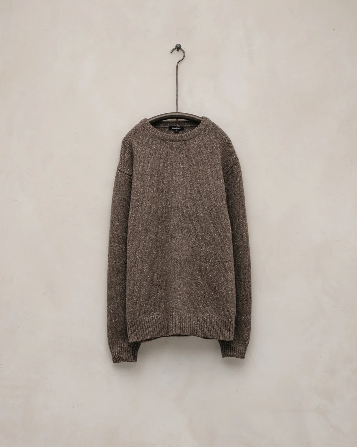 evan kinori - Crewneck Sweater - Cashmere/Wool Tweed - Light Brown
