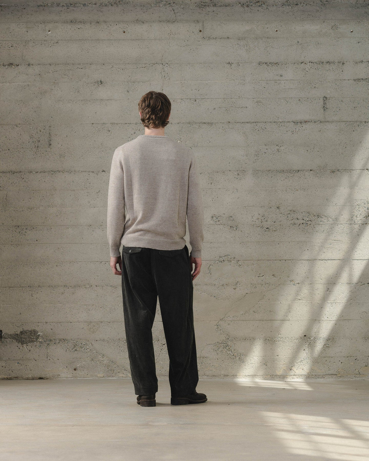 evan kinori - CREWNECK SWEATER CASHMERE/LINEN - OATMEAL