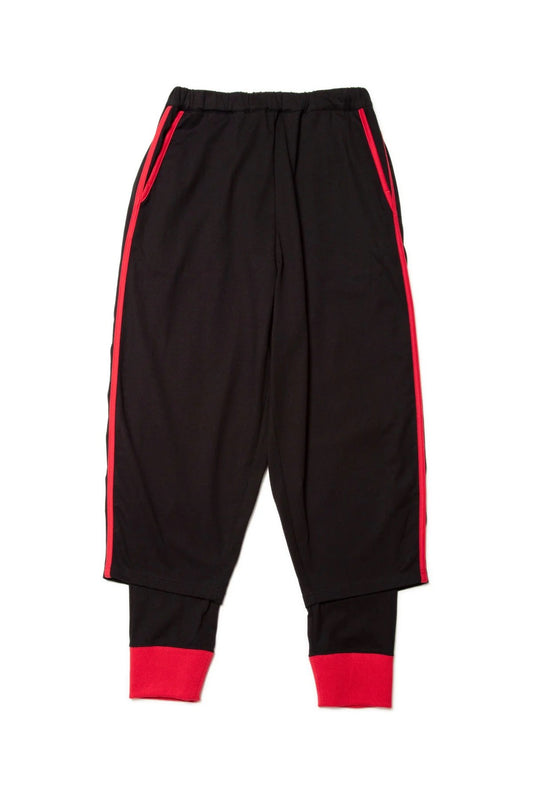 quitan - KASANE EASY PANTS - BLACK/RED