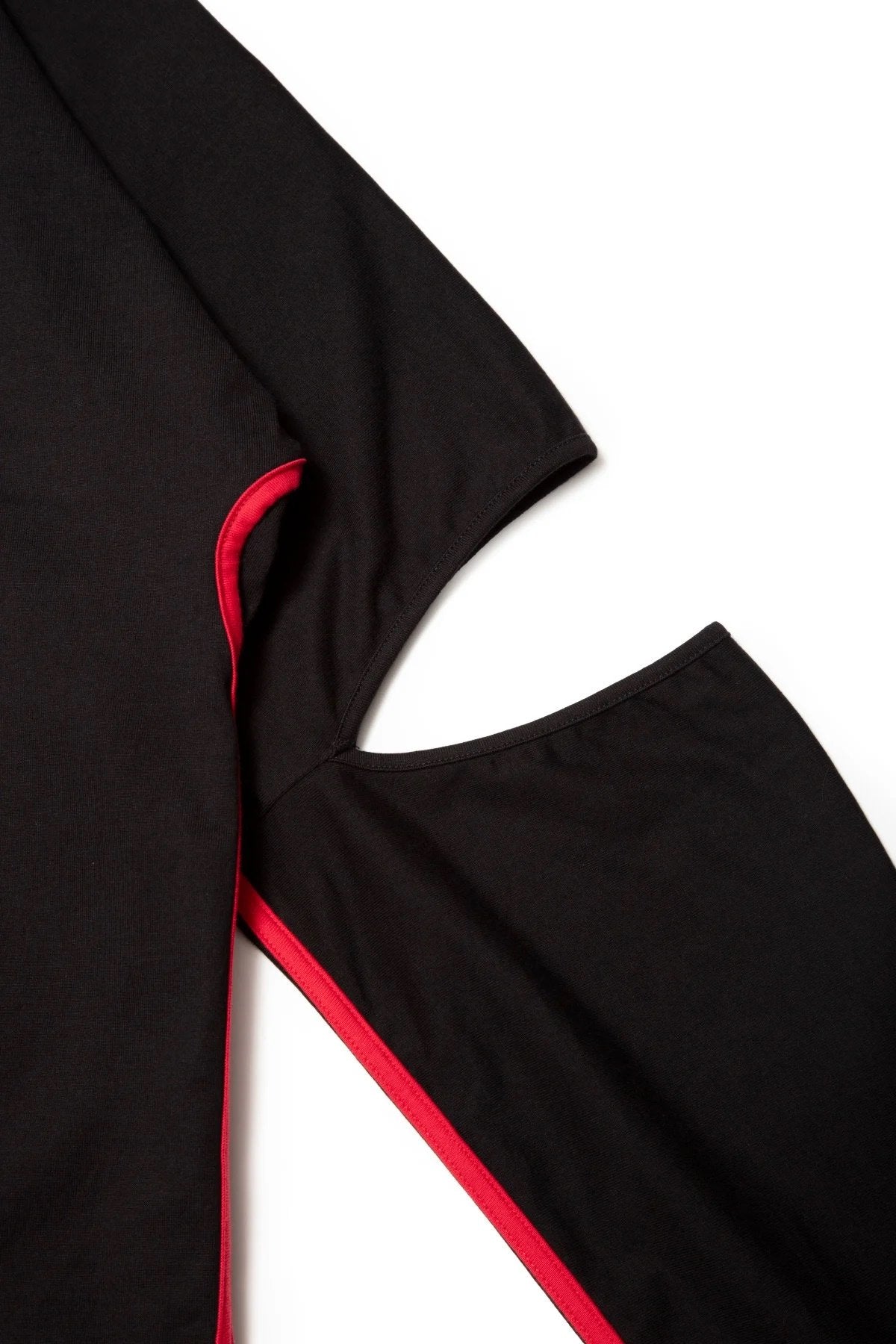 quitan - KIMONO LS DRESS - BLACK/RED