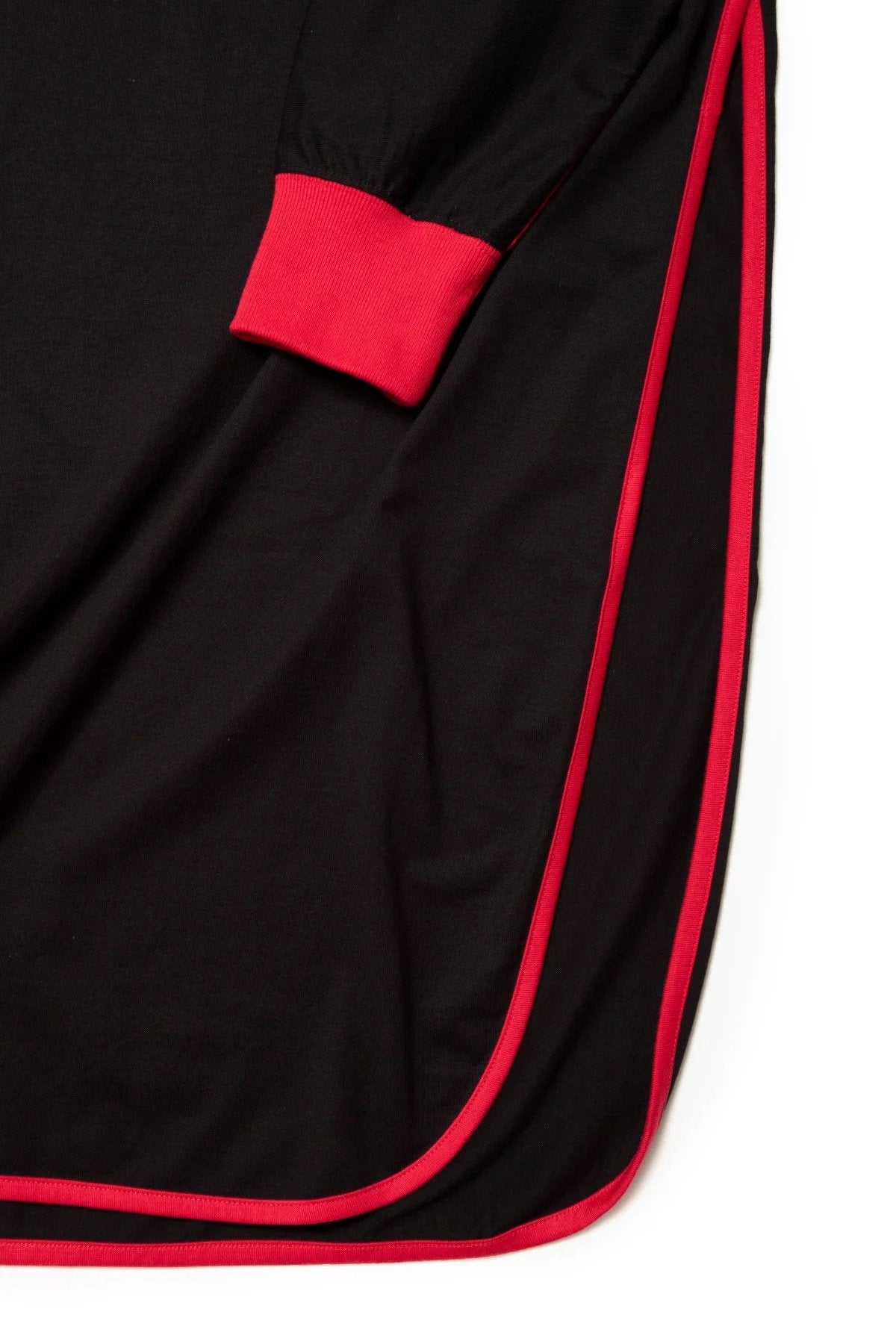 quitan - KIMONO LS DRESS - BLACK/RED