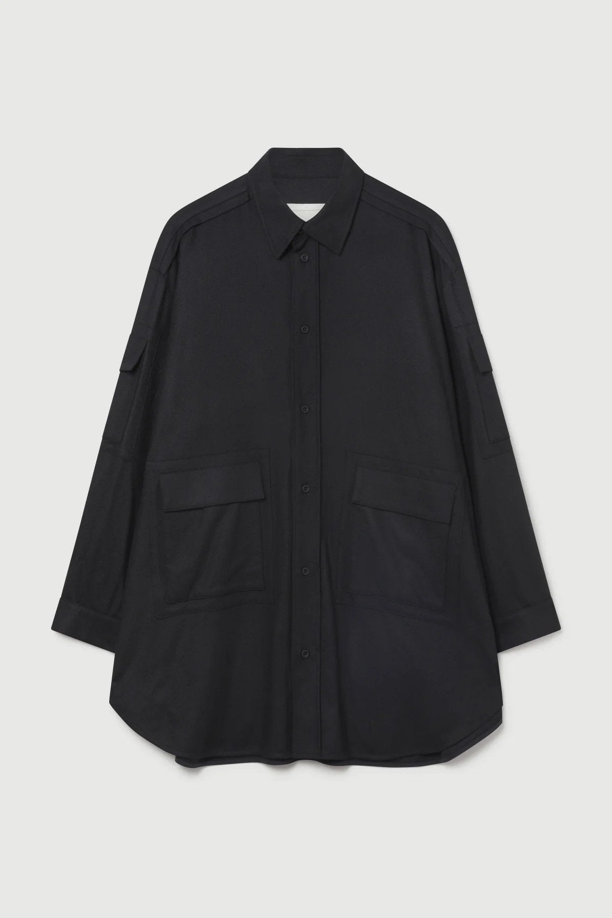 toogood - THE NAVIGATOR SHIRT WOOL CASH FLANNEL - FLINT