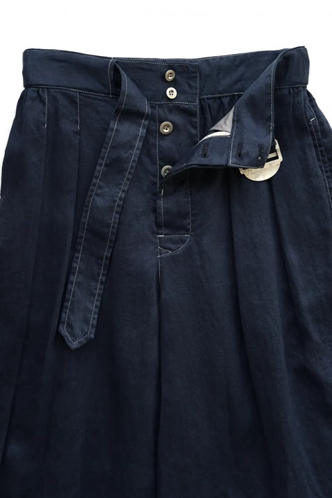 Nigel Cabourn woman - MECHANIC GATHERED CULOTTES - NAVY